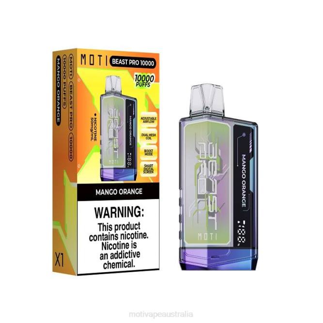 MOTI vape Australia - MOTI Beast Pro Disposable Vape (5%, 10000 Puffs) Mango Orange 6422T47