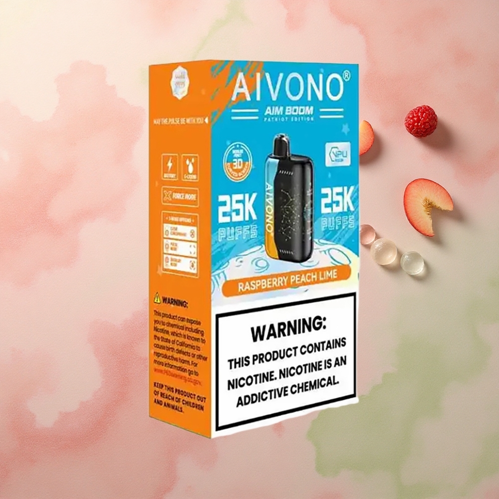 Aivono Aim Boom 25000 Raspberry Peach Lime 5% Nicotine 650mAh