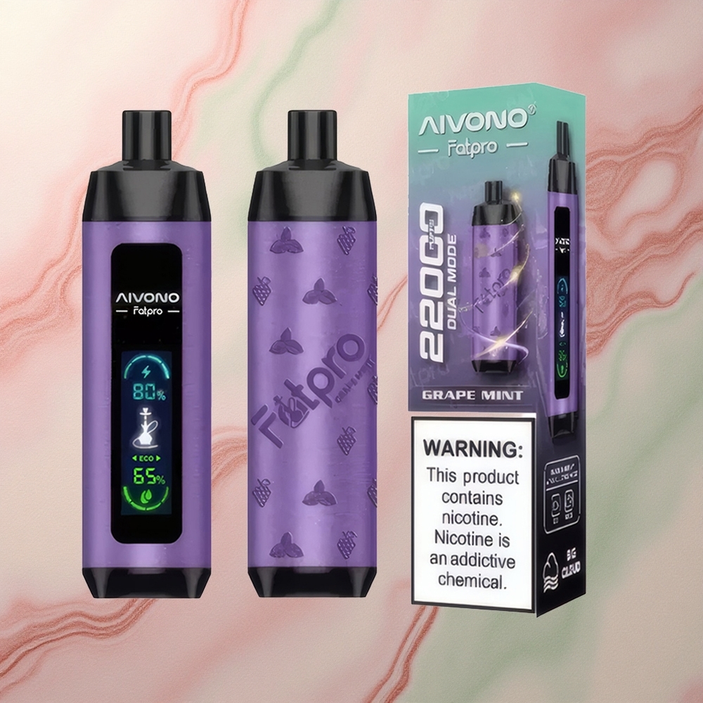 Aivono Aim Fatpro 22000 Grape Mint 5% Nicotine 600mAh 0.6ohm