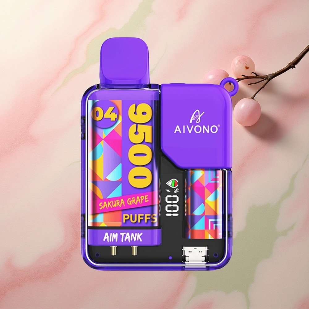 Aivono Aim Tank 9500 Sakura Grape 650mAh LCD