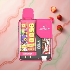 Aivono Aim Tank 9500 Strawberry Ice 650mAh 5% Nicotine