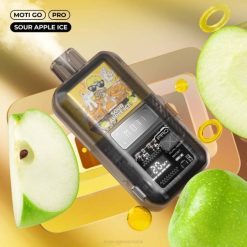MOTI vape Canberra - MOTI Go Pro Disposable Vape (5%, 12000 Puffs) Sour Apple Ice 6422T20